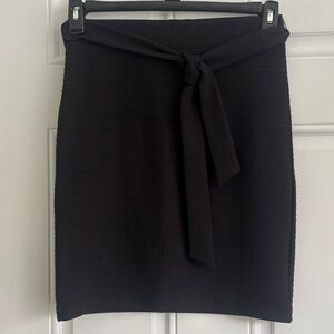 NWT Loft Black Pencil Skirt w/Tie Waist, Size XSP